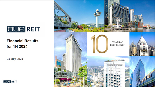 OUE REIT Financial Results for 1H 2024